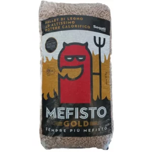 Pellet di legno MEFISTO GOLD Faggio Sacco da 15Kg - Sacco 15Kg-Bancale da 75 sacchi